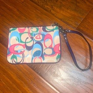 Authentic Coach wristlet coin purse